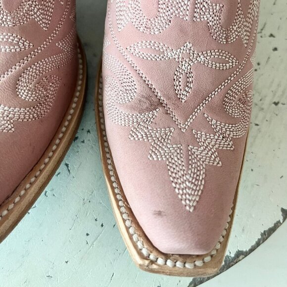 Lane LEXINGTON Over the Knee Womens Cowboy Boots 5.5 Pink Western Cowgirl Tall - Picture 8 of 14